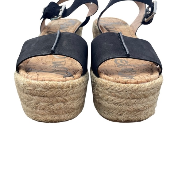 Sam Edelman Maura espadrille suede wedge sandals open-toe black womens 8 - Picture 3 of 10